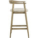 Jeremy 35.75 inch Weathered Oak / Dove Cream Counter Stool